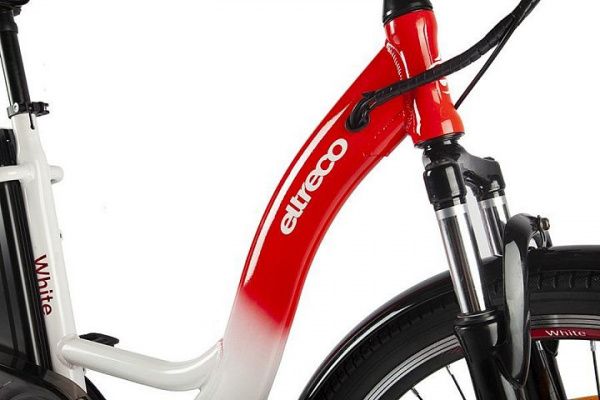 Электровелосипед Eltreco White (Черно-красный)